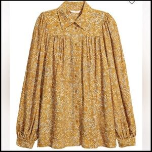 Floral Blouse in yellow Size 10